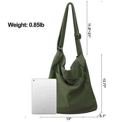 Men's Crossbody Bag – 7 Colors, Canvas, Large Capacity, for Travel & Work – detail view 6