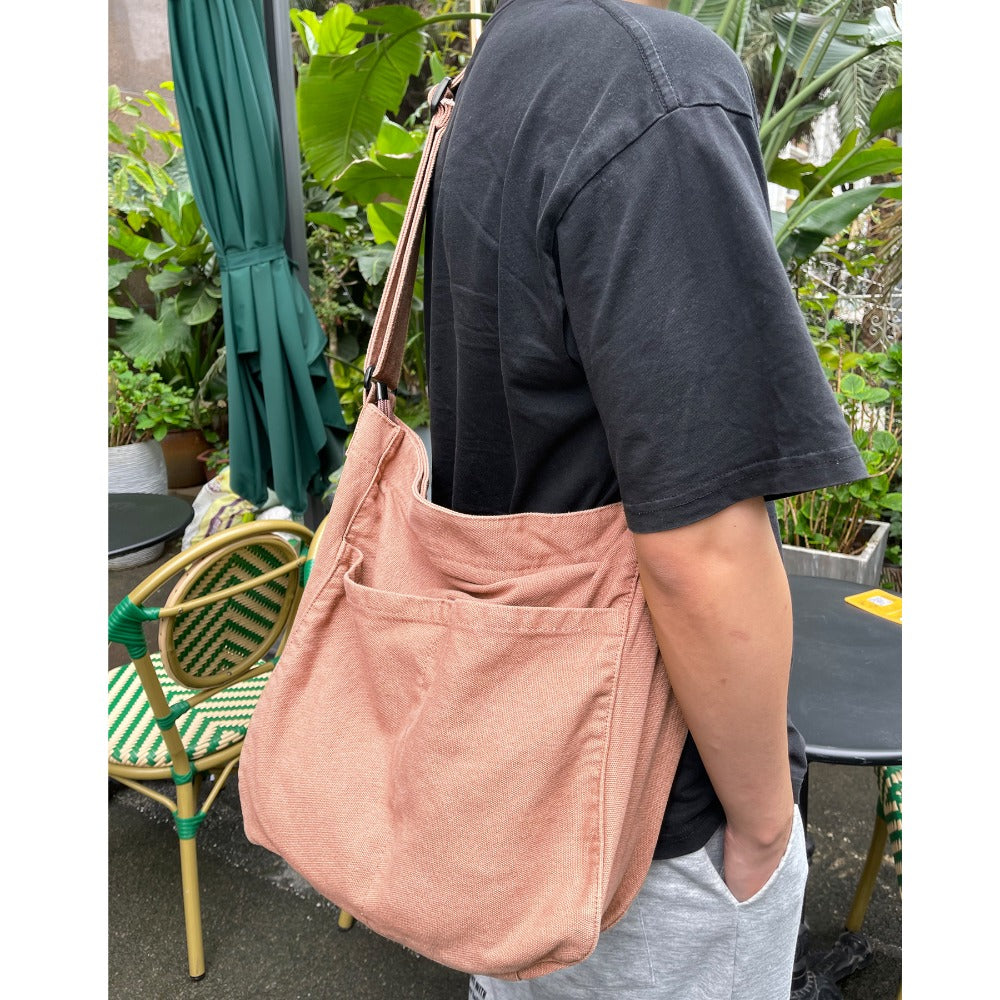 Men's Crossbody Bag – 7 Colors, Canvas, Large Capacity, for Travel & Work – detail view 8