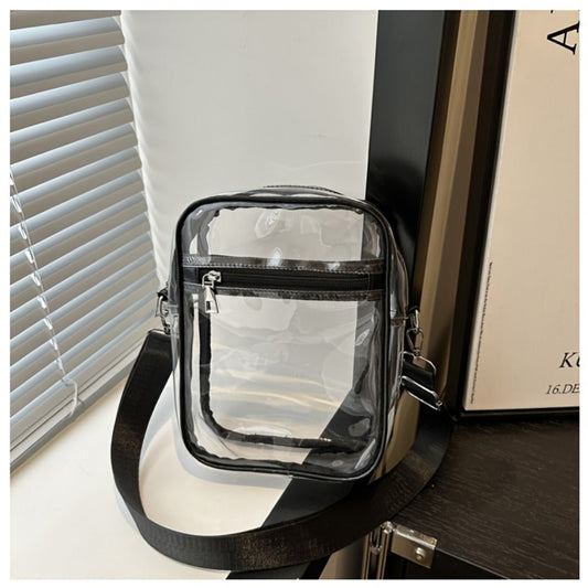 Men's Crossbody Bag – Clear, Adjustable Strap, Transparent – detail view 2