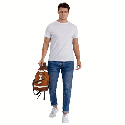 Men's Crossbody Bag – for Everyday Use, Football Print American Football Rugby – detail view 8