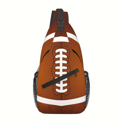 Men's Crossbody Bag – for Everyday Use, Football Print American Football Rugby – detail view 9