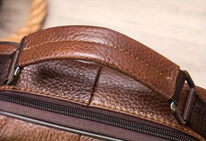 Men's Crossbody Bag – Genuine Leather, Large Capacity, for Travel & Work – detail view 18