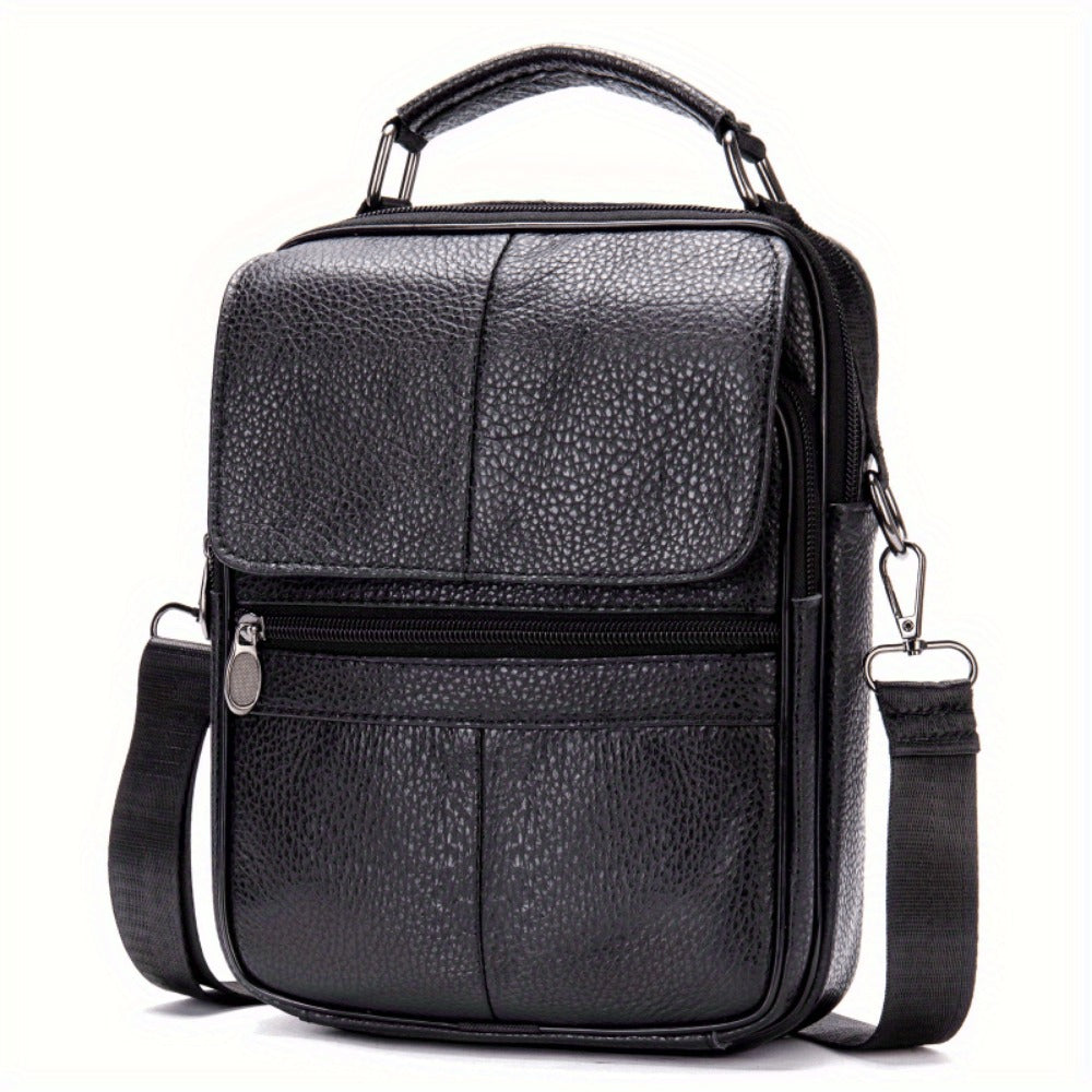 Men's Crossbody Bag – Genuine Leather, Large Capacity, for Travel & Work – detail view 9