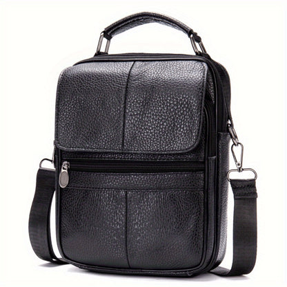 Men's Crossbody Bag – Genuine Leather, Large Capacity, for Travel & Work – detail view 9