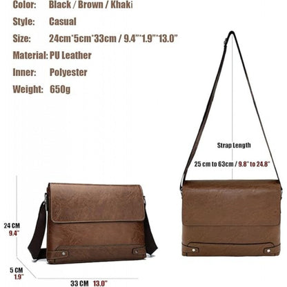 Men's Crossbody Bag – Large Capacity, Multi-Pocket, Adjustable Strap, for Everyday Use – detail view 3