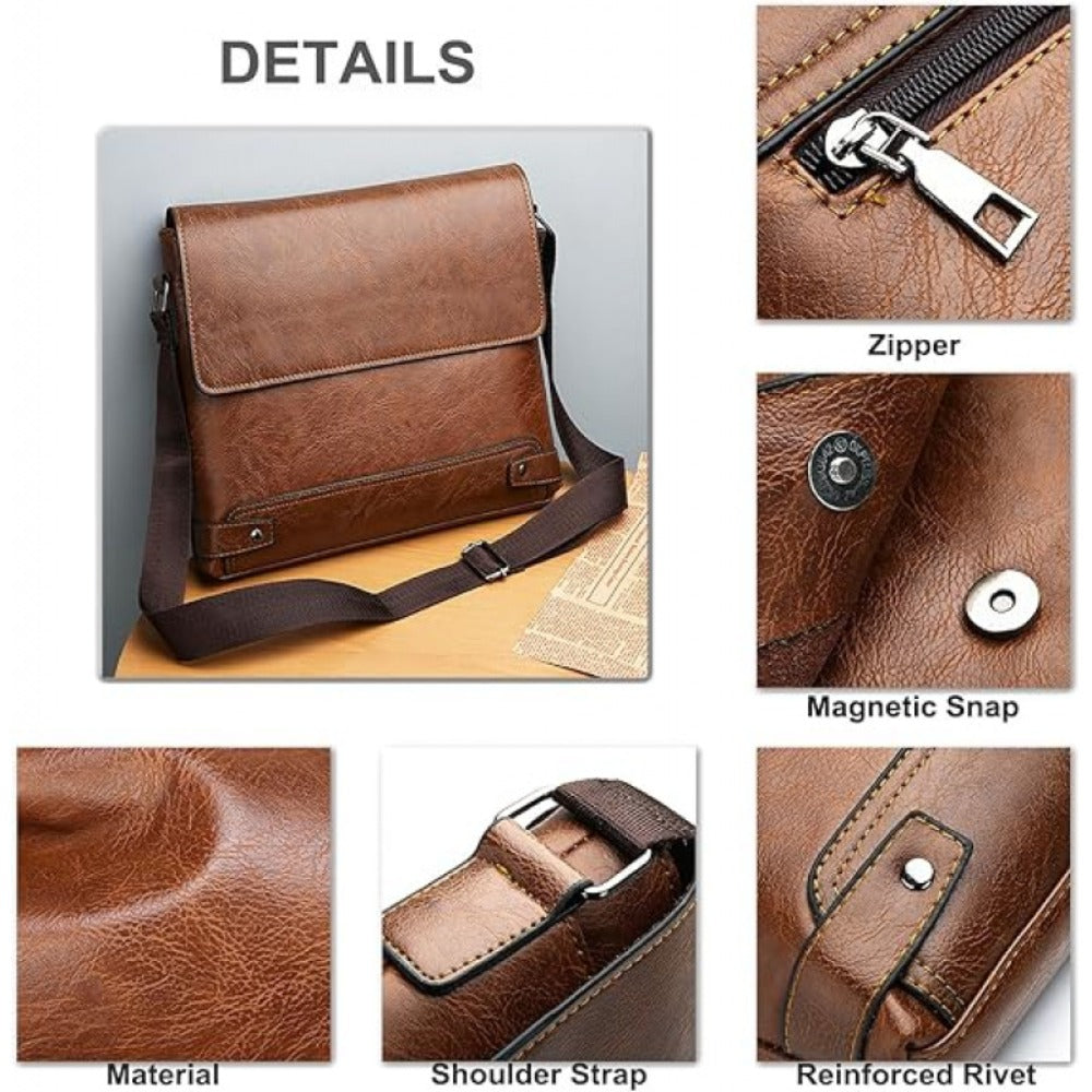 Men's Crossbody Bag – Large Capacity, Multi-Pocket, Adjustable Strap, for Everyday Use – detail view 5