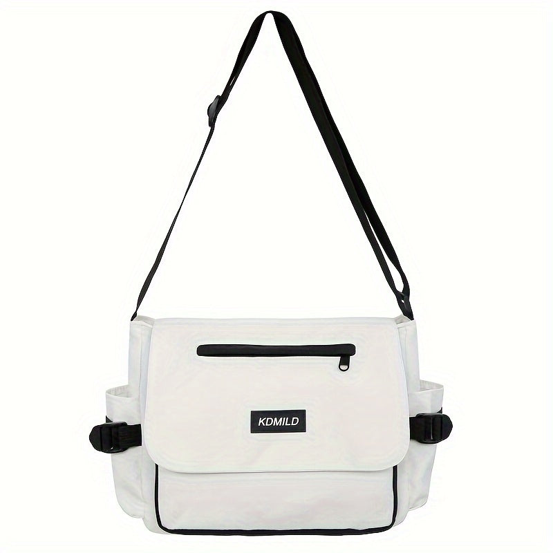Men's Crossbody Bag – Polyester, Large Capacity, for Travel & Work – front view - product view 18