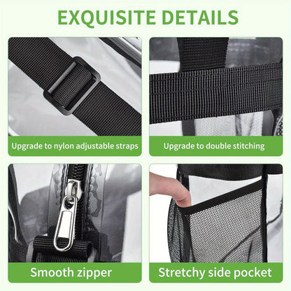 Men's Crossbody Bag – PVC, Clear, Transparent, for Travel & Work – detail view 7