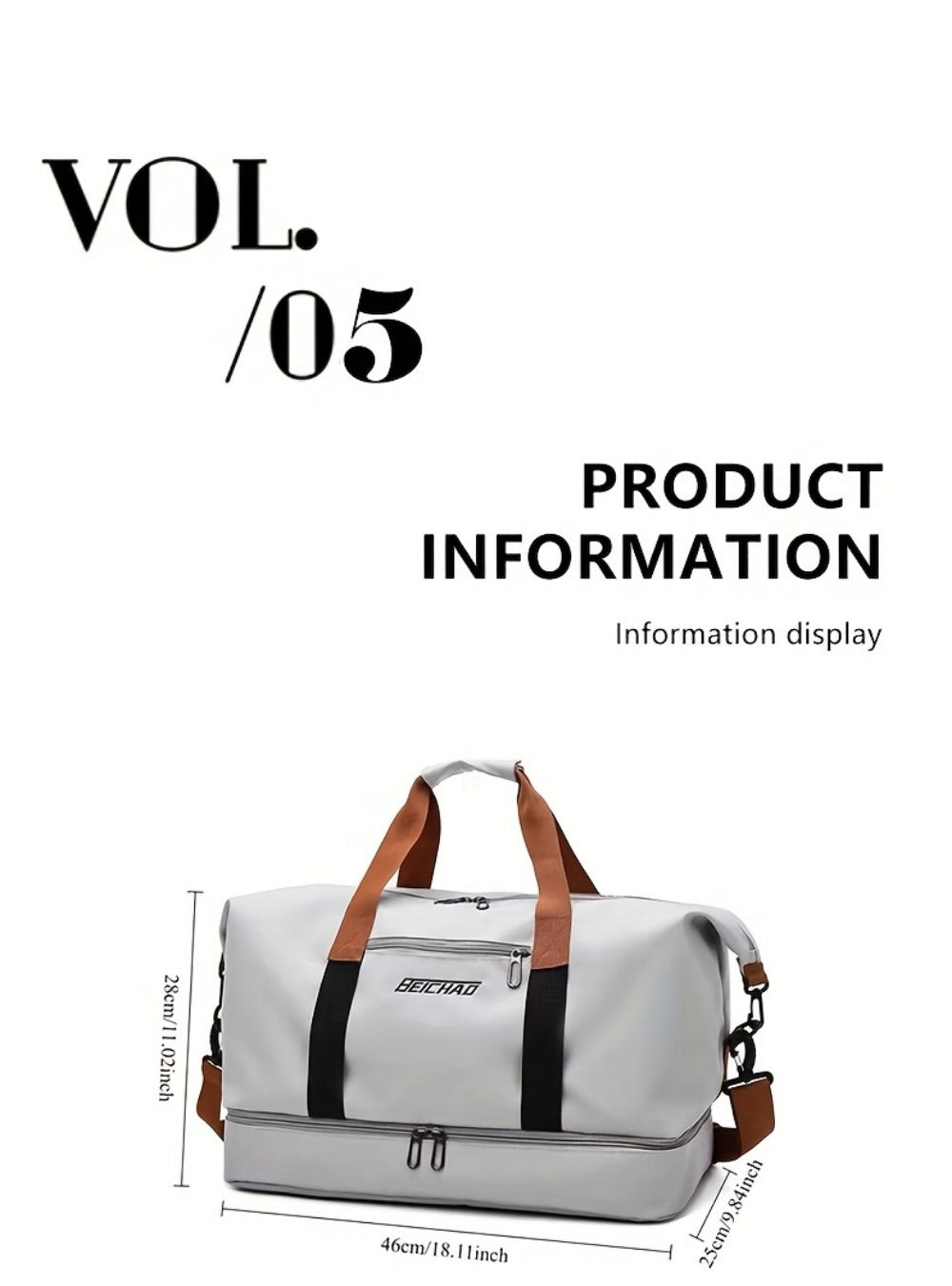 Men's Crossbody Bag – for Travel & Everyday Use, Spacious Gym Fitness Short Trips – detail view 25