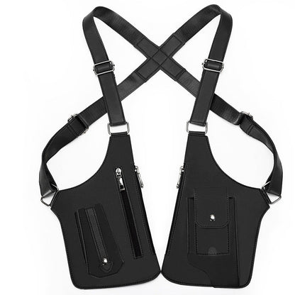 Men's Crossbody Bag – for Travel & Work, Armpit Vintage Underarm Messenger Pack – detail view 20