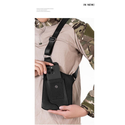 Men's Crossbody Bag – for Travel & Work, Armpit Vintage Underarm Messenger Pack – detail view 15