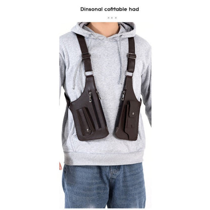Men's Crossbody Bag – for Travel & Work, Armpit Vintage Underarm Messenger Pack – detail view 16