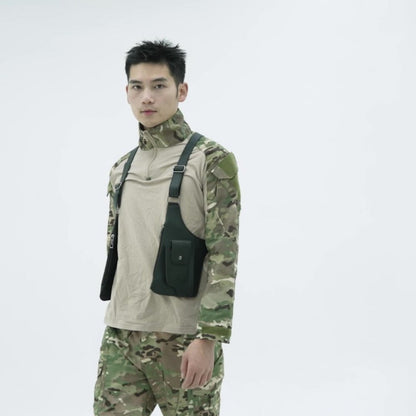 Men's Crossbody Bag – for Travel & Work, Armpit Vintage Underarm Messenger Pack – detail view 18
