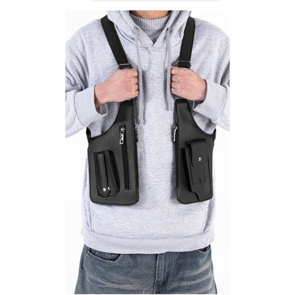 Men's Crossbody Bag – for Travel & Work, Armpit Vintage Underarm Messenger Pack – detail view 19