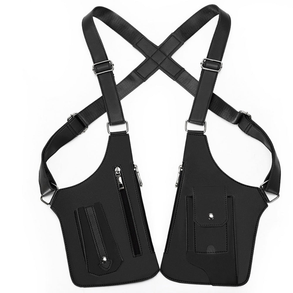 Men's Crossbody Bag – for Travel & Work, Armpit Vintage Underarm Messenger Pack – detail view 6