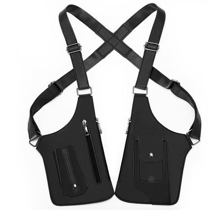 Men's Crossbody Bag – for Travel & Work, Armpit Vintage Underarm Messenger Pack – detail view 6