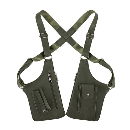 Men's Crossbody Bag – for Travel & Work, Armpit Vintage Underarm Messenger Pack – detail view 10
