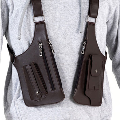 Men's Crossbody Bag – for Travel & Work, Armpit Vintage Underarm Messenger Pack – front view
