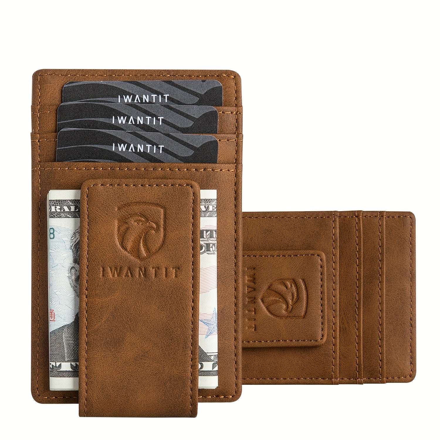 Men's Wallet – Genuine Leather, RFID Blocking – front view - product view 19
