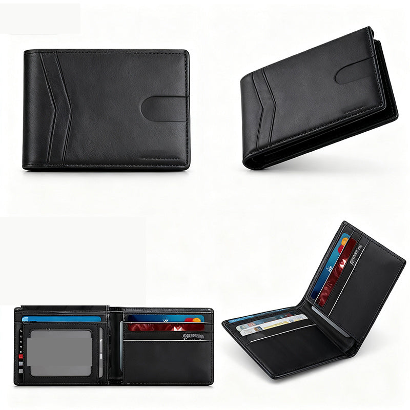 Men's Wallet – 2in, Genuine Leather, RFID Blocking, Anti-Theft – alternate view