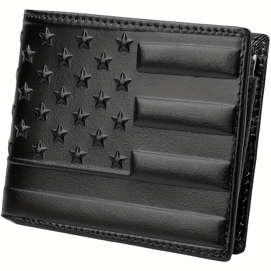 Men's Wallet – American Flag Embossed Leather Rfid – detail view 9