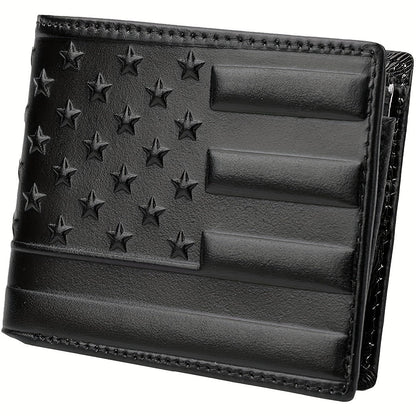 Men's Wallet – American Flag Embossed Leather Rfid – detail view 9