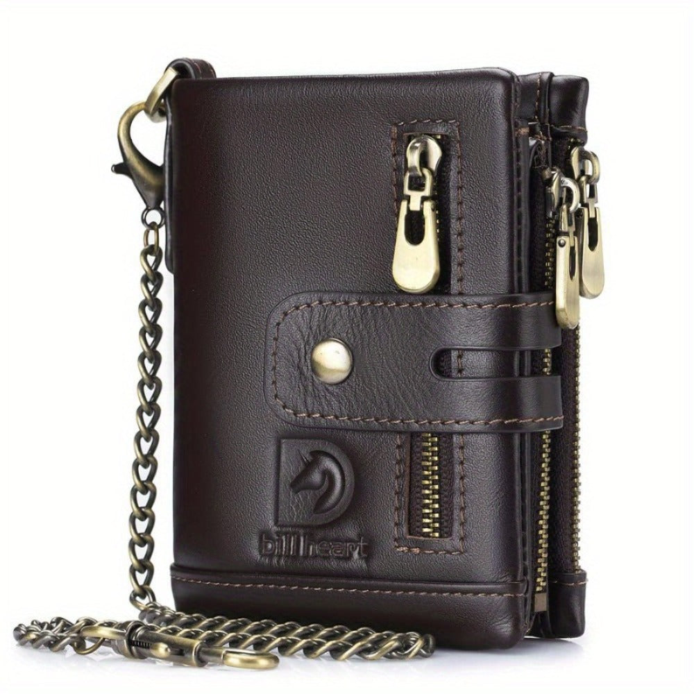Men's Wallet – Anti-Theft, Double Zipper Coin Pocket Card – detail view 7