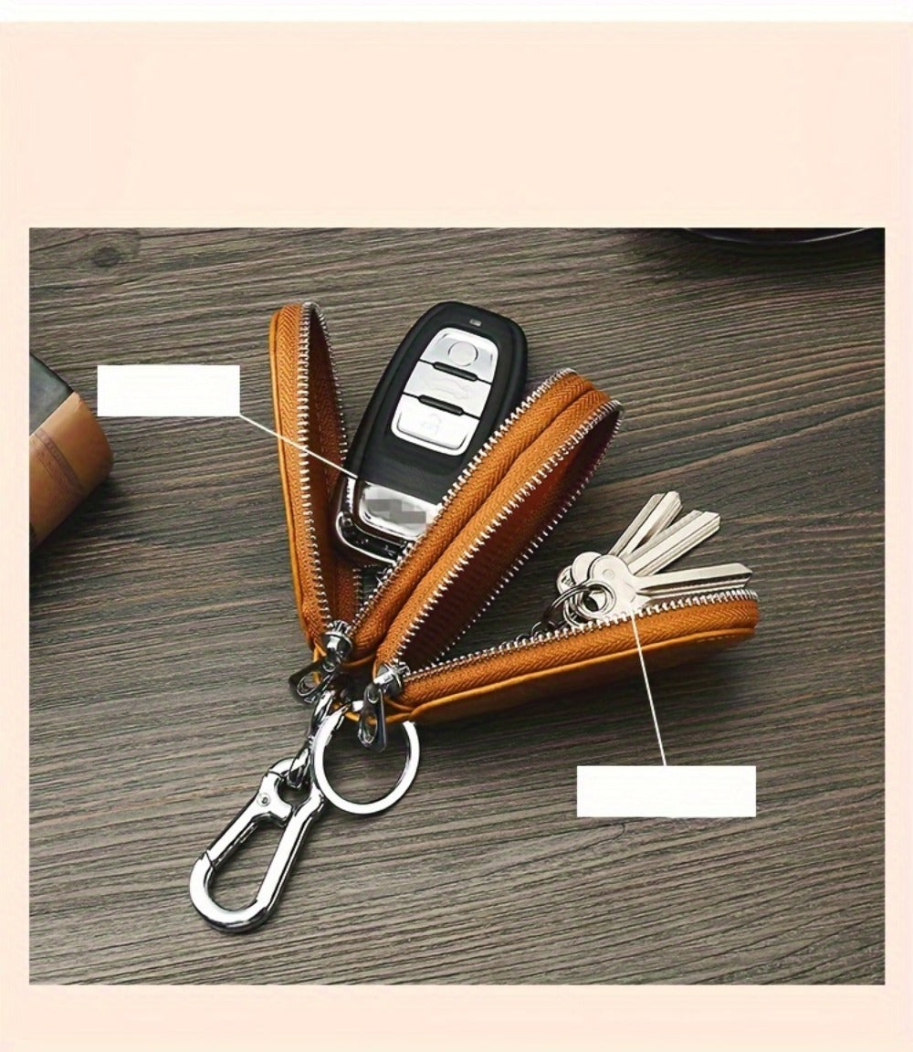 Men's Wallet – for Everyday Use, Car Key Fob Holder Leather – detail view 12