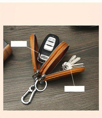 Men's Wallet – for Everyday Use, Car Key Fob Holder Leather – detail view 12