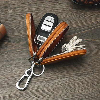 Men's Wallet – for Everyday Use, Car Key Fob Holder Leather – front view