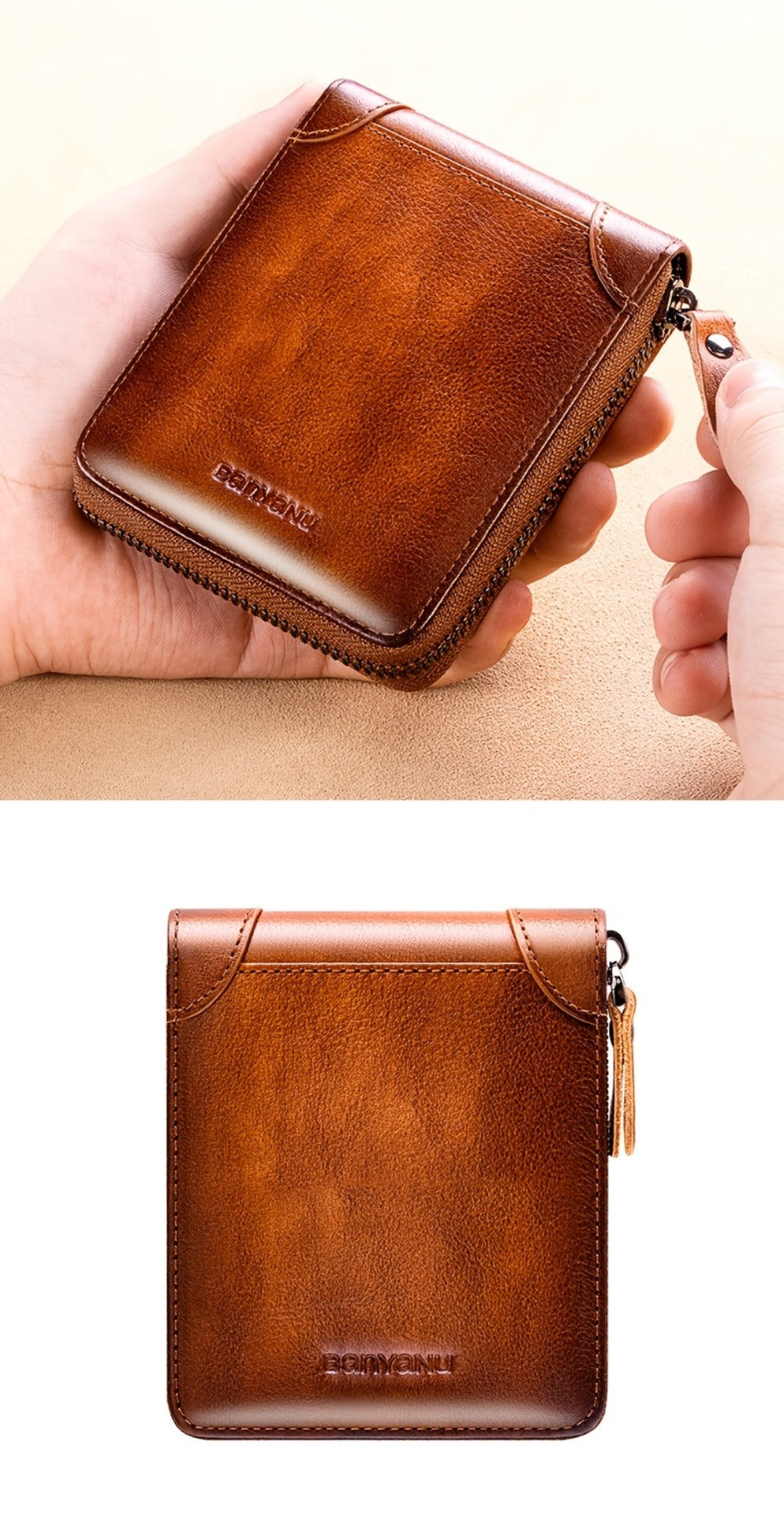 Men's Wallet – Genuine Leather, Large Capacity, RFID Blocking – detail view 18
