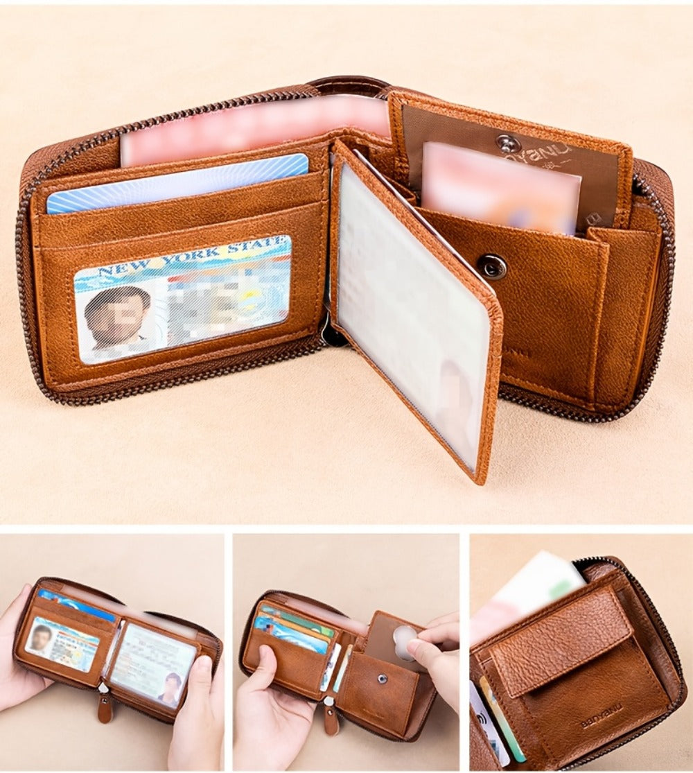 Men's Wallet – Genuine Leather, Large Capacity, RFID Blocking – detail view 19