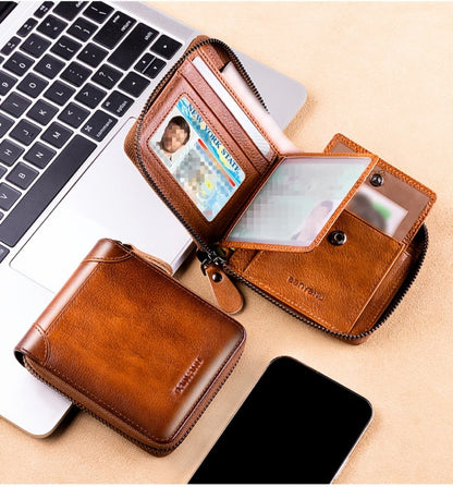 Men's Wallet – Genuine Leather, Large Capacity, RFID Blocking – detail view 21