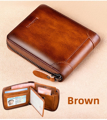 Men's Wallet – Genuine Leather, Large Capacity, RFID Blocking – detail view 22