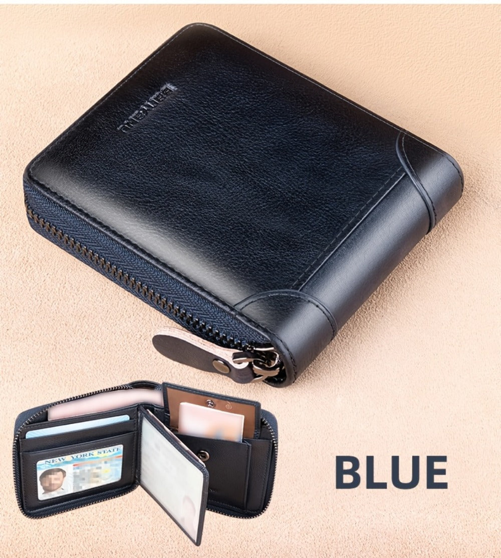 Men's Wallet – Genuine Leather, Large Capacity, RFID Blocking – detail view 24