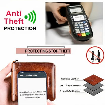 Men's Wallet – Genuine Leather, Large Capacity, RFID Blocking – detail view 7