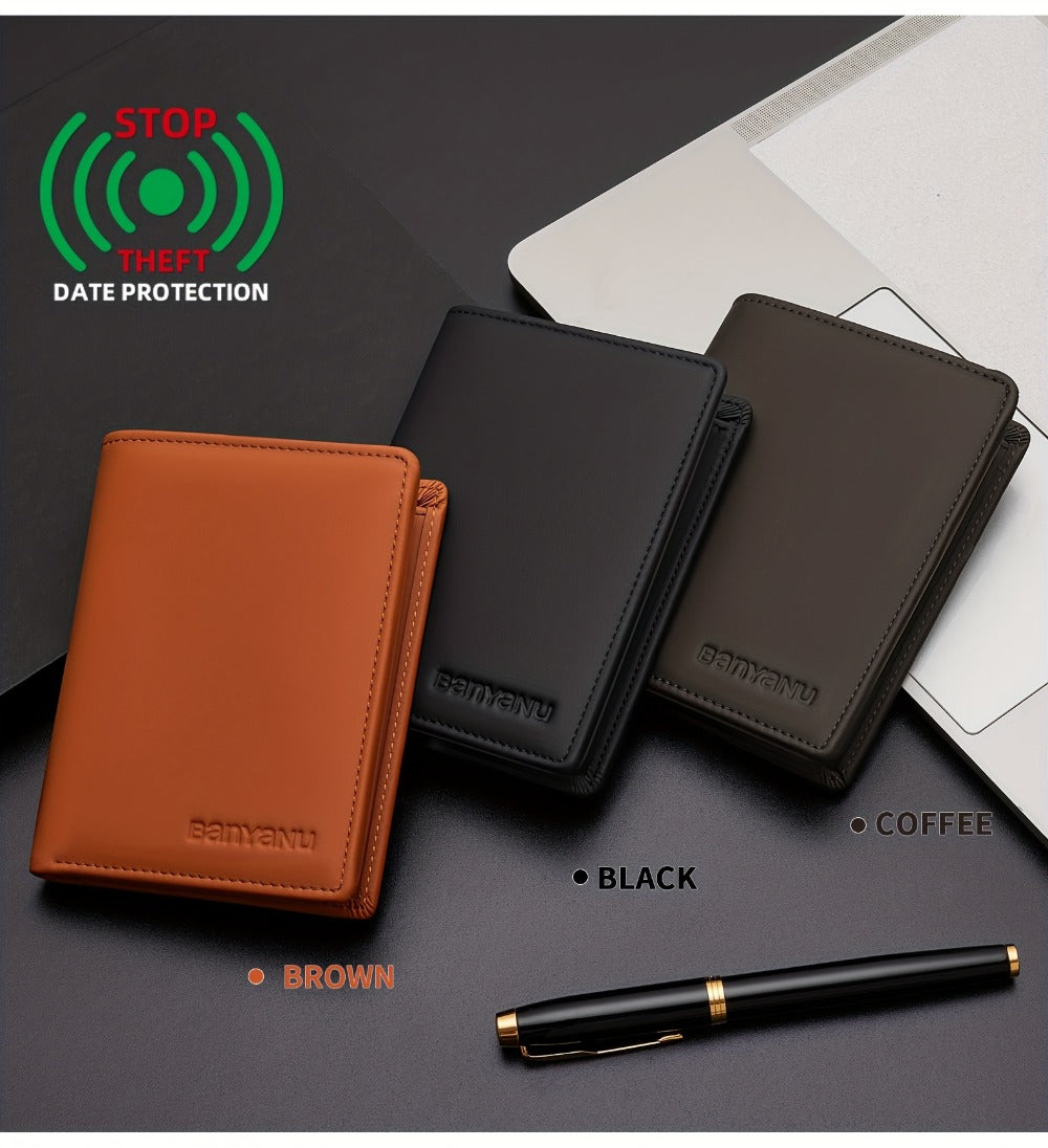 Men's Wallet – Genuine Leather, RFID Blocking, Anti-Theft, Compact – detail view 14