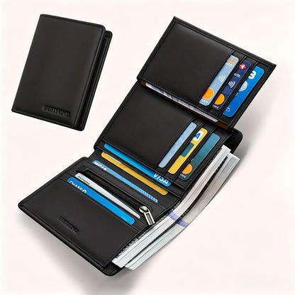 Men's Wallet – Genuine Leather, RFID Blocking, Anti-Theft, Compact – detail view 4