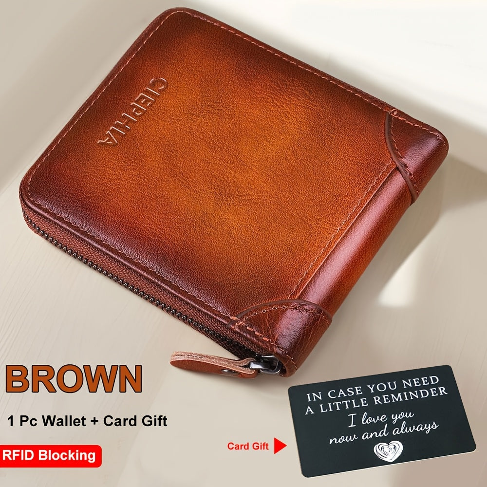 Men's Wallet – Genuine Leather, RFID Blocking, Large Capacity – detail view 22