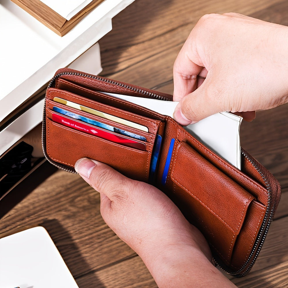 Men's Wallet – Genuine Leather, RFID Blocking, Large Capacity – detail view 10