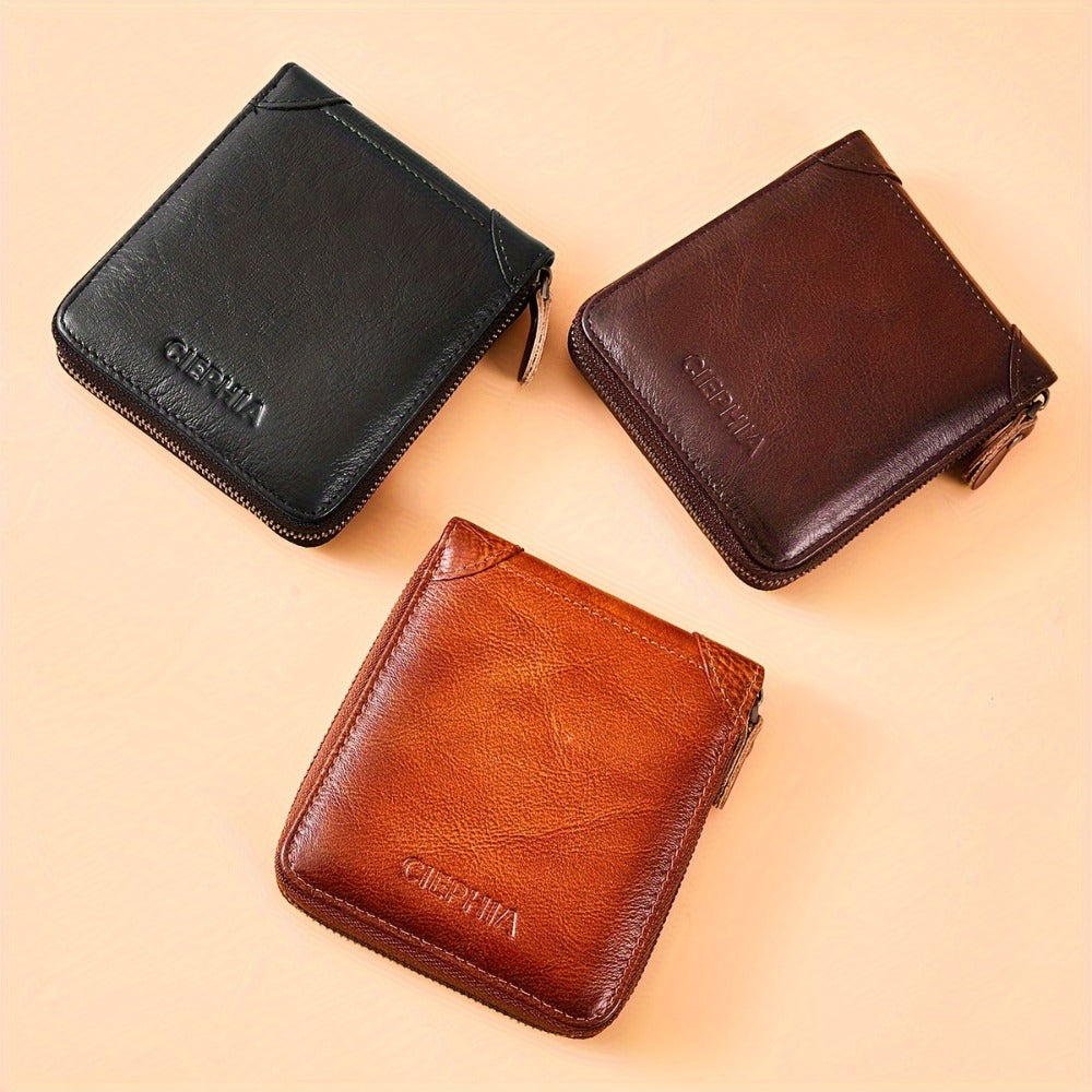Men's Wallet – Genuine Leather, RFID Blocking, Large Capacity – detail view 12