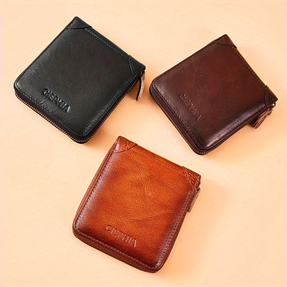 Men's Wallet – Genuine Leather, RFID Blocking, Large Capacity – detail view 12