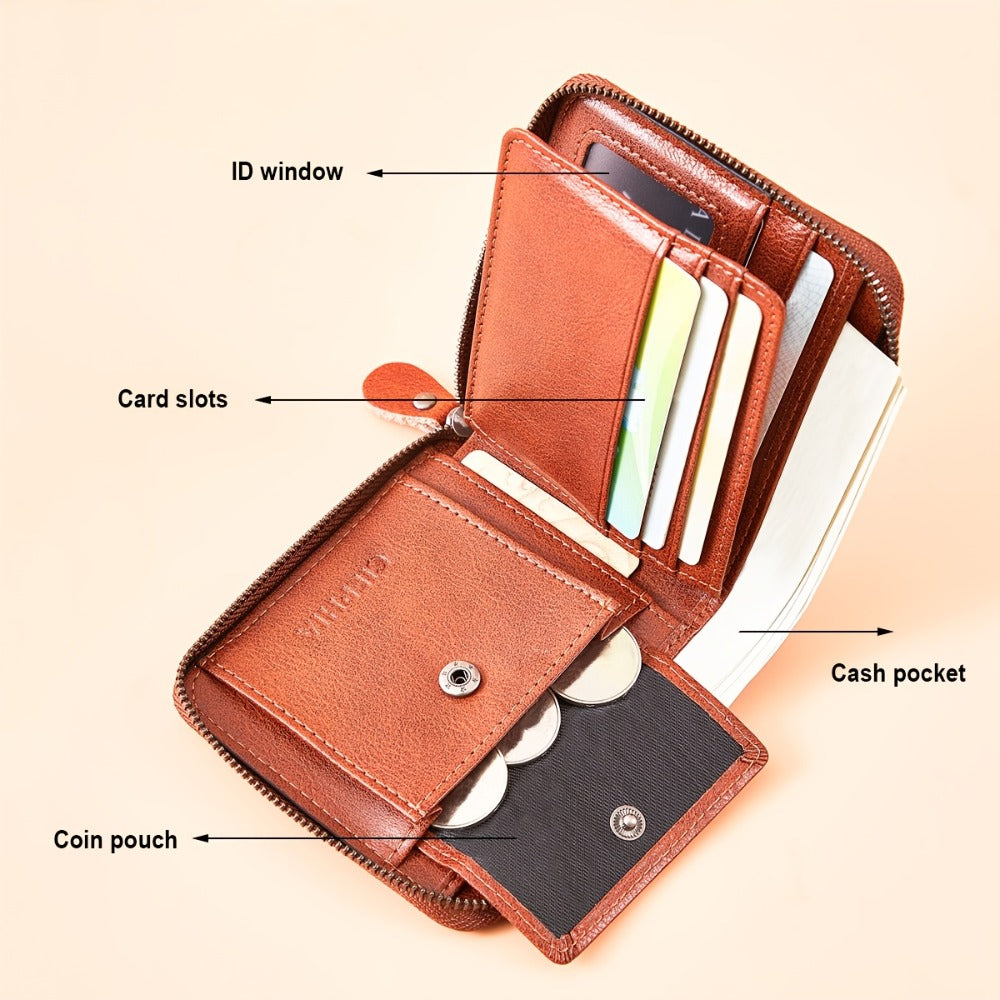 Men's Wallet – Genuine Leather, RFID Blocking, Large Capacity – detail view 18