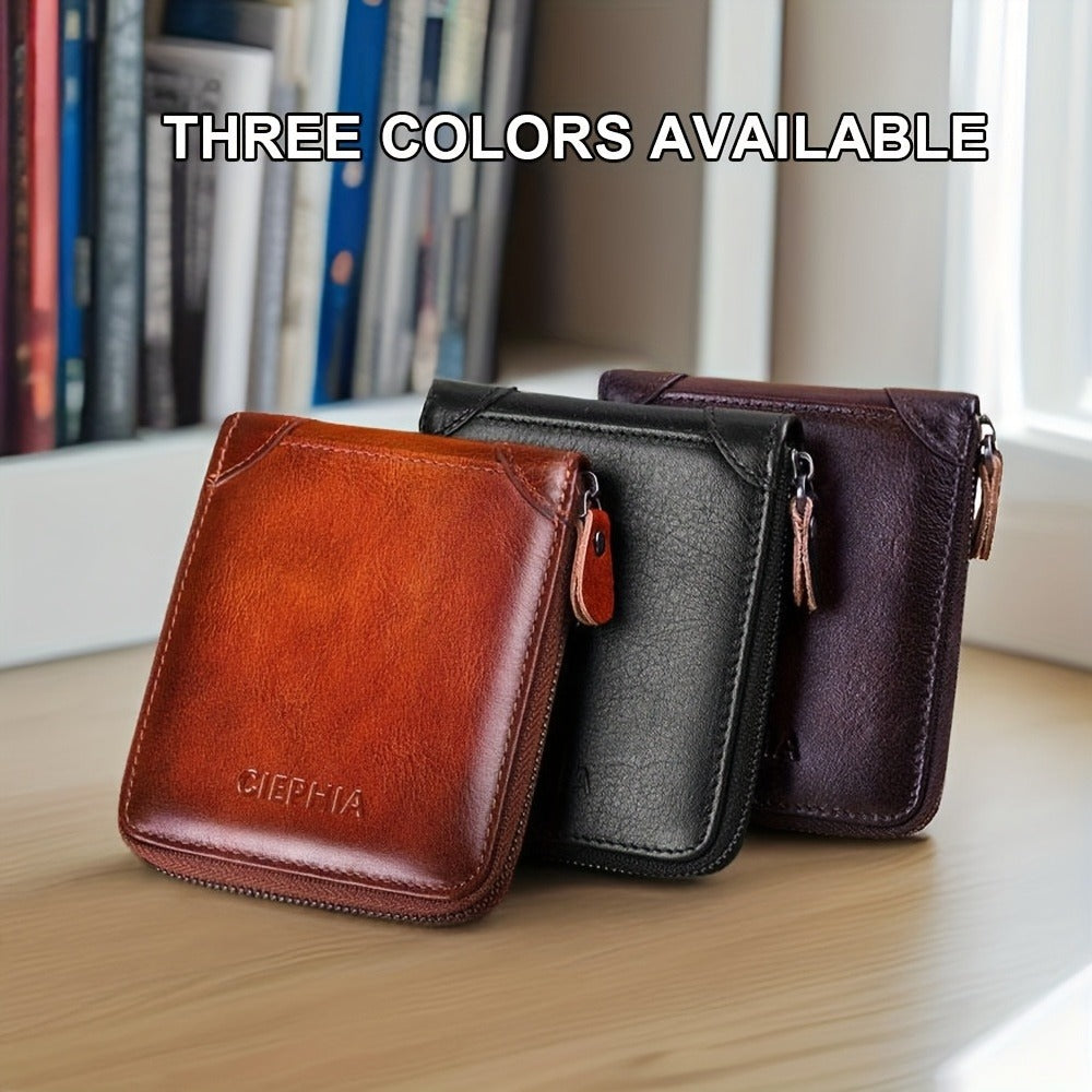 Men's Wallet – Genuine Leather, RFID Blocking, Large Capacity – alternate view