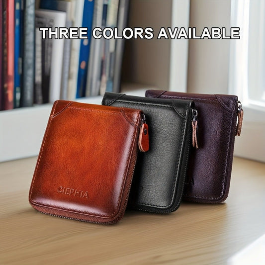 Men's Wallet – Genuine Leather, RFID Blocking, Large Capacity – alternate view