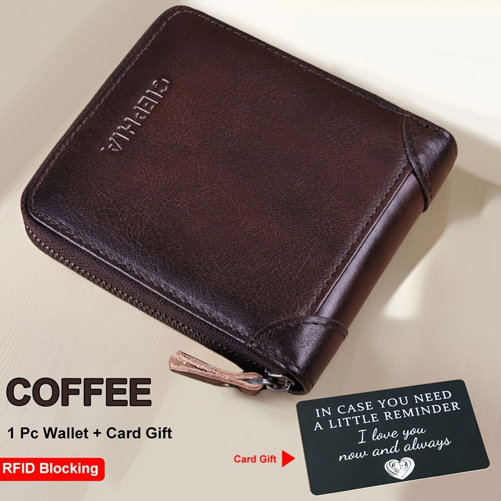 Men's Wallet – Genuine Leather, RFID Blocking, Large Capacity – detail view 4