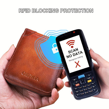 Men's Wallet – Genuine Leather, RFID Blocking, Large Capacity – detail view 8