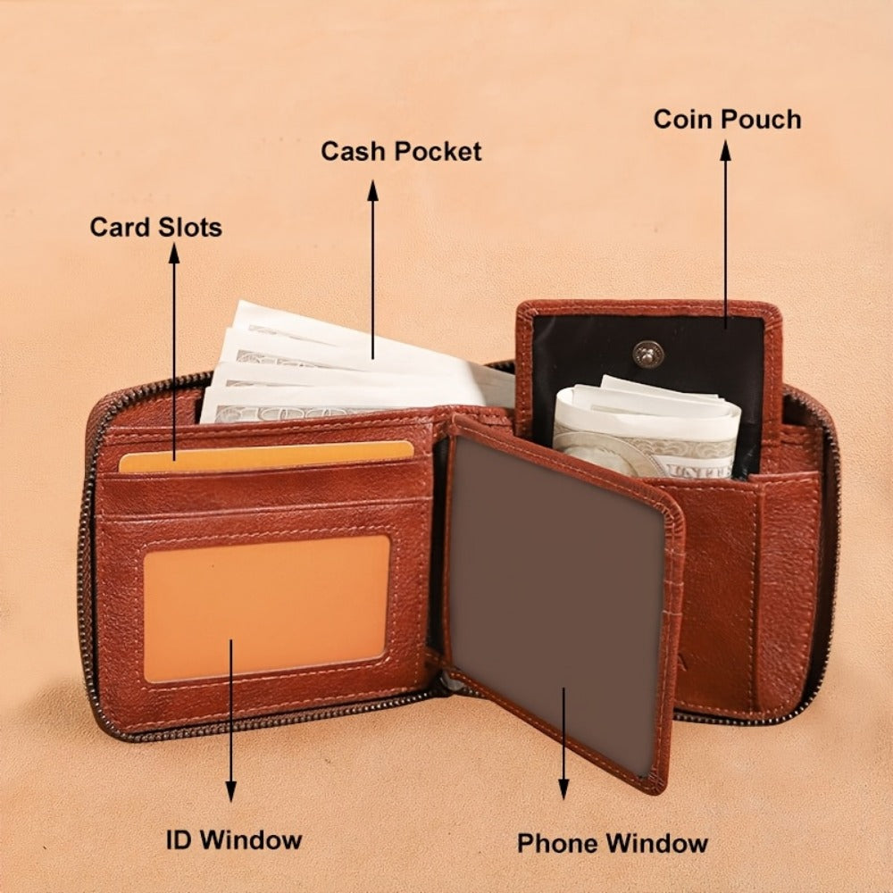 Men's Wallet – Genuine Leather, RFID Blocking – detail view 6