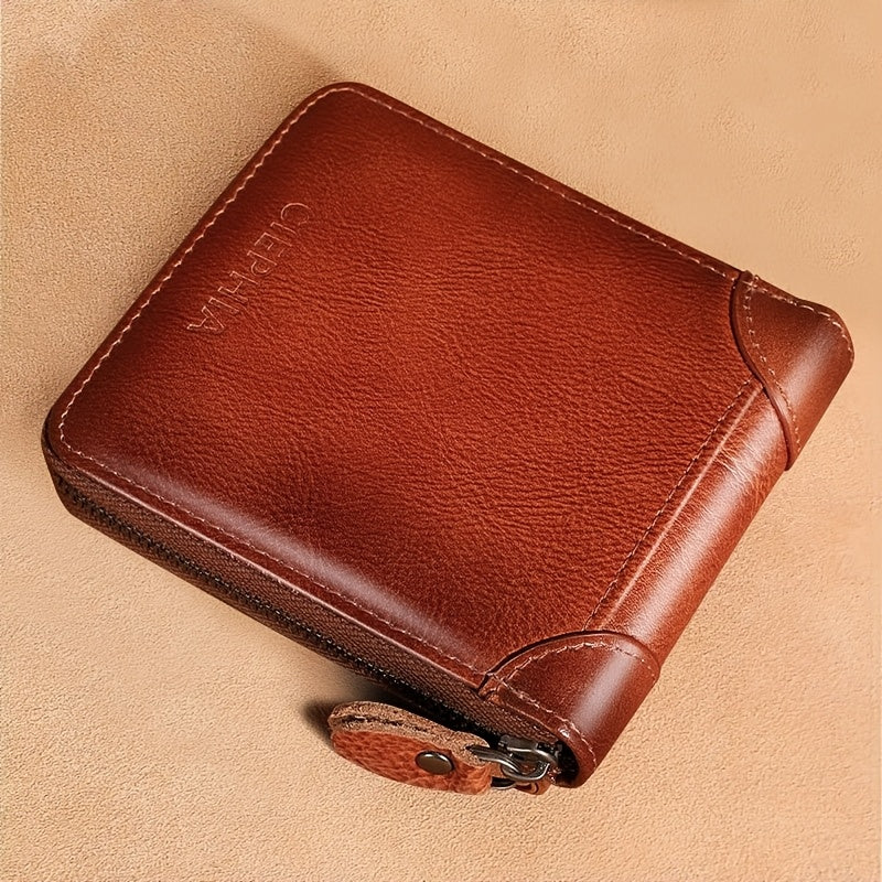 Men's Wallet – Genuine Leather, RFID Blocking – front view - product view 12