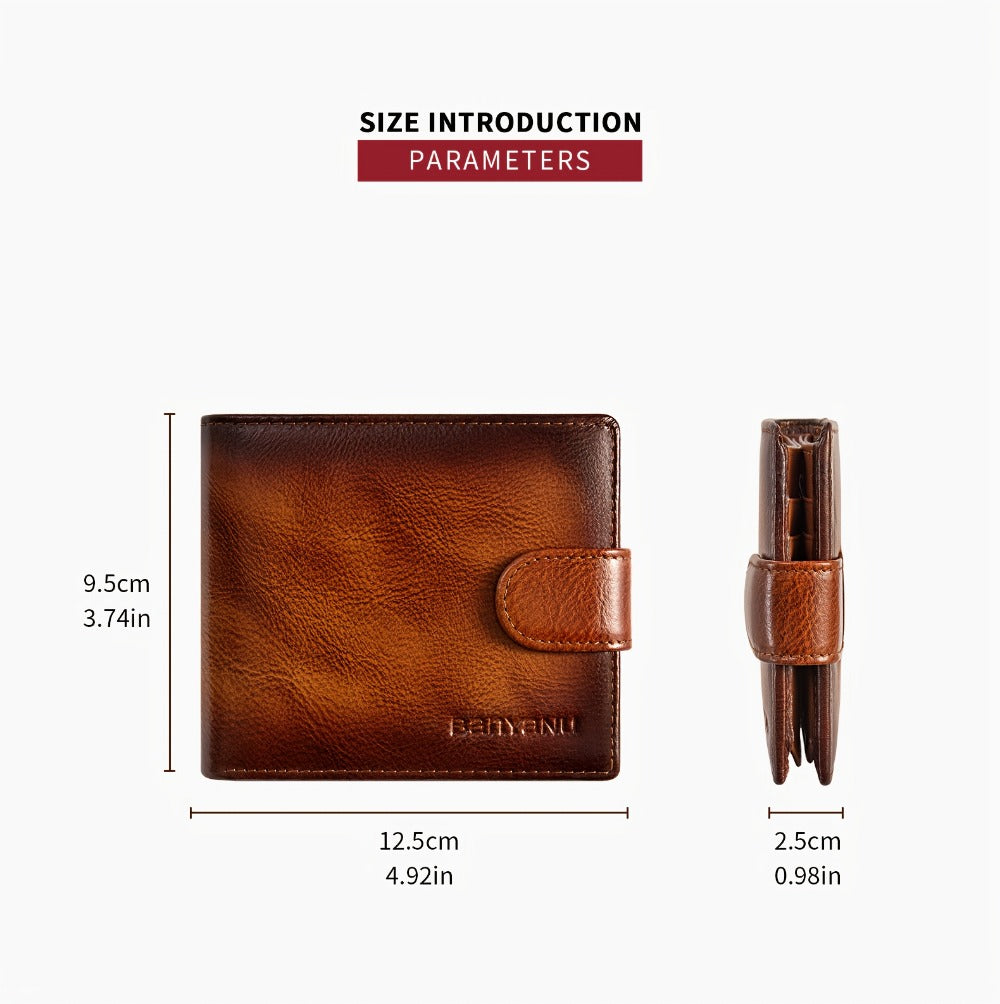 Men's Wallet – Large Capacity, Slot Leather Genuine Cowhide Large – detail view 13